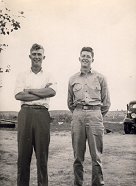The twins in 1947.  Lester wasn't accepted by the service because of his history of rheumatic fever.